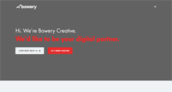 Desktop Screenshot of bowerycreative.com
